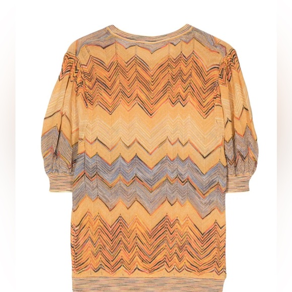 NWT ULLA JOHNSON PRISCILLA CHEVRON STRIPED KNIT SWEATER TOP SZ S - Picture 6 of 13